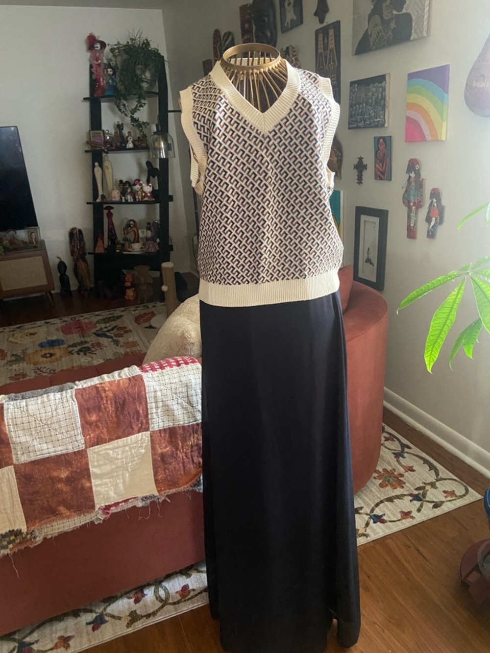 Alex Evenings Black Maxi Skirt - Sleek Evening Silhouette - Picture 3 of 3